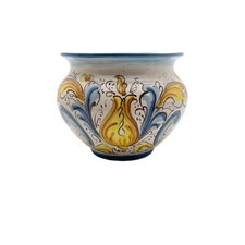 Portapiante vaso cachepot cestini fiori casa in ceramica di Caltagirone D. 13cm