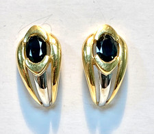 Magnifico Orecchini Oro 18 Carati - Zaffiro - 2.55 G