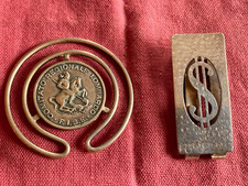 RARO LOTTO ARGENTO e ARGENTO STERLING fermacarte portamonete: anni '70!!!