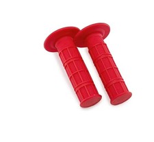 MANOPOLE ROSSE MOTO CROSS ENDURO MOTARD PIT BIKE per OFF ROAD UNIVERSALI Chiuse