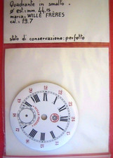 QUADRANTE PER MOVIMENTO WILLE FRERES IN SMALTO VETROSO, RICAMBI OROLOGI,  Q19