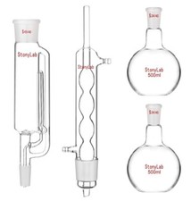 Stonylab 500ml Soxhlet Tipo Apparecchio Estrazione Vetro Borosilicato Unità Completa