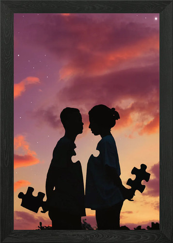 Puzzle amore con cornice - , wall