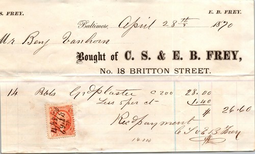 Frey baltimore md 1870 - cs,