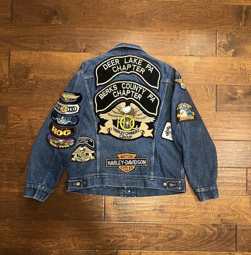 Giacca denim moto harley - denim,