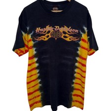 T-shirt vintage anni 00 2002/03 Harley Davidson Memphis tie dye, media, made in USA