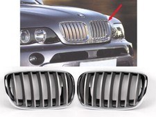 Griglie Mascherine Reni BMW X5 E70 2007-2010 X6 E71 2008-2013 Look Titanio