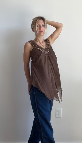 Canotta y2k fairy marrone - (m),