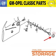 OPEL CORSA A TAPPO CILINDRETTO SERRATURA PORTIERA NUOVO ORIGINALE 134666