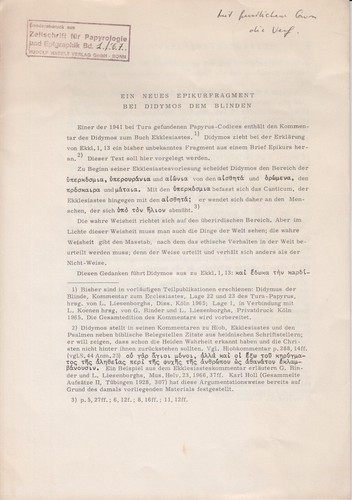Ein neues epikurfragment - ein,