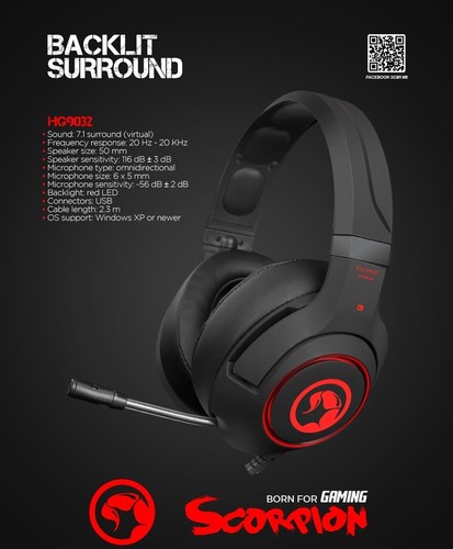 Gaming headset marvo - gaming,