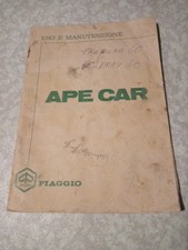 APE CAR PIAGGIO LIBRETTO USO E