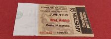 BIGLIETTO TICKET UEFA COPPA DEI CAMPIONI JUVENTUS REAL MADRID 1 -0 5-11-1986