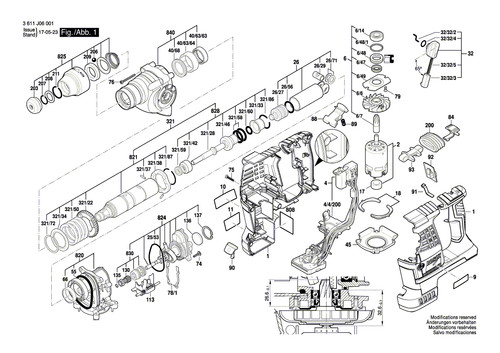 Bosch ricambi per - per, trapano