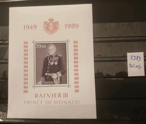 Monaco foglietto 1989 - monaco, principe