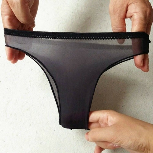 Donna trasparente seta slip - trasparente,