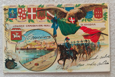 cartolina reggimentali carabinieri reali ancona legione viaggiata 1904 formato p