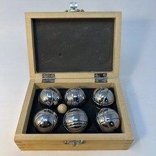Set 6 palline bocce bocce bocce bocce cromate vintage con custodia e accessori COMPLETE