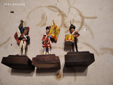 SOLDATINI NAPOLEONICI- 54MM- PIOMBO- MONTATI SU BASETTA DI LEGNO- PERFETTI