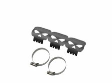 Paracalore Skull Nero, copri collettori scarichi moto custom, Harley Davidson.