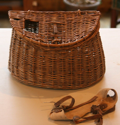 Antico cesto creel pesca - , a