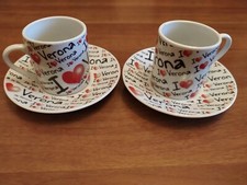 Set 2 tazzine "I Love Verona" mai usate