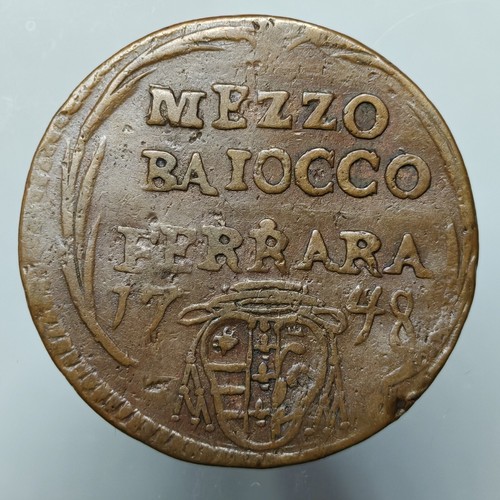 Mezzo baiocco 1748 - 1/2,