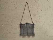 ANTICA BORSA BORSETTA DA SERA IN ARGENTO TITOLO 800 Larghezza cm20 Altezza cm18