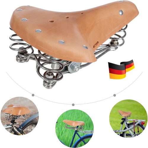 Sella pelle per - pelle, bicicletta