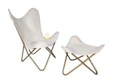 Vera Pelle Farfalla Sedia con