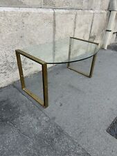 TAVOLINO ANNI 50 CRISTALLO SPESSO OTTONE ITALIAN DESIGN COFFE TABLE
