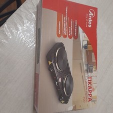 FORNELLO ELETTRICO 2000W ACCIAIO 2 PIASTRE TERMOSTATO 5 LIVELLI TEMPERATURA