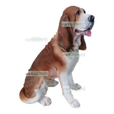 Statua cane bracco italiano arredo casa giardino terrazzo cm 40 in vetro resina