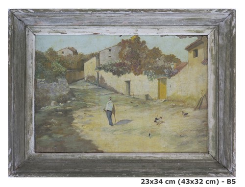 Quadro antico scena vita - antico,