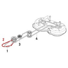 Cinghia trapezoidale 589531301 / 506544901 per Husqvarna Rider R 112 C5 Jonsered FR 2312 M
