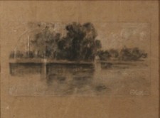 Michele Catti (Palermo 1855-1914) - Carboncino e Pastello di grandi dimensioni