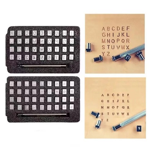 Set timbri lettere pelle 36 - lettere,