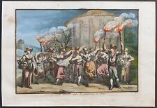Bartolomeo Pinelli 1809 stampa antica vendemmia saltarello colori originali