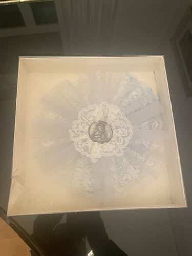 Coccarda battesimo fiocco - coccarda,