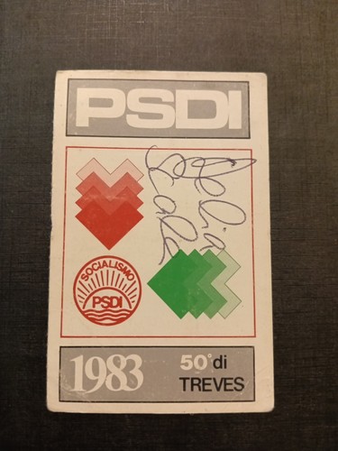 Tessera partito socialista - tessera,