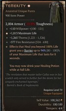 Temerity 1GA Warlock Stagione