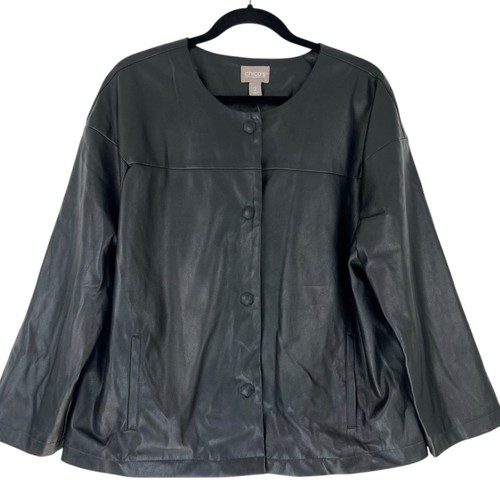 Giacca ecopelle nera chicos - giacca,