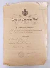 Promozione grado di Maresciallo d'alloggio Arma dei Carabinieri Reali 1923