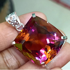 Cuscino Certificato 87,25 Ct Zultanite Naturale 7 Colori Ciondolo Argento 925 Gioielli