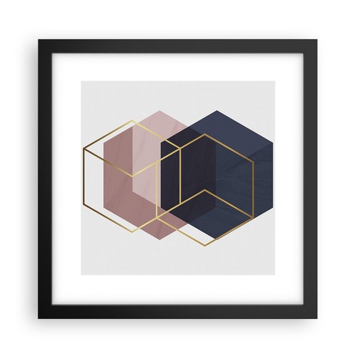 Poster 30x30cm esagoni moderni - 30x30cm,