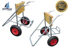 CARRELLO CAVALLETTO PORTAMOTORE  RUOTE PNEUMATICHE E PORTASERBATOIO FUORIBORDO
