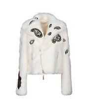 Pelliccia sintetica by Mangano, bianco, con applicazioni, Tg.44 - Rare Item! -