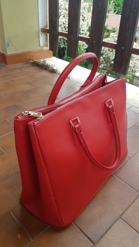 Borsa pelle rossa - borsa, perfetta
