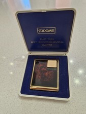 Sarome Flat Thin Soft Electrochemical Quartz Lighter accendino vintage raro