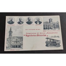 Cartolina Inaugurazione del Servizio Automobilistico Spoleto-Norcia